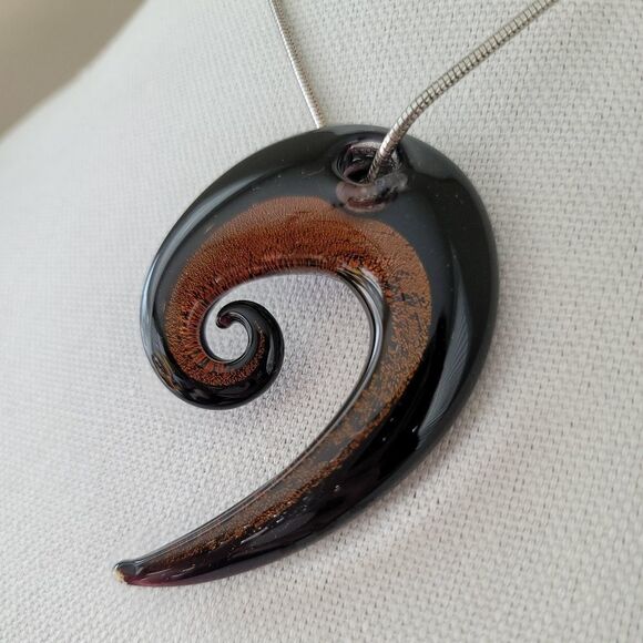 Lia Sophia Necklace with Murano Glass Pendant #0032 - Picture 3 of 12